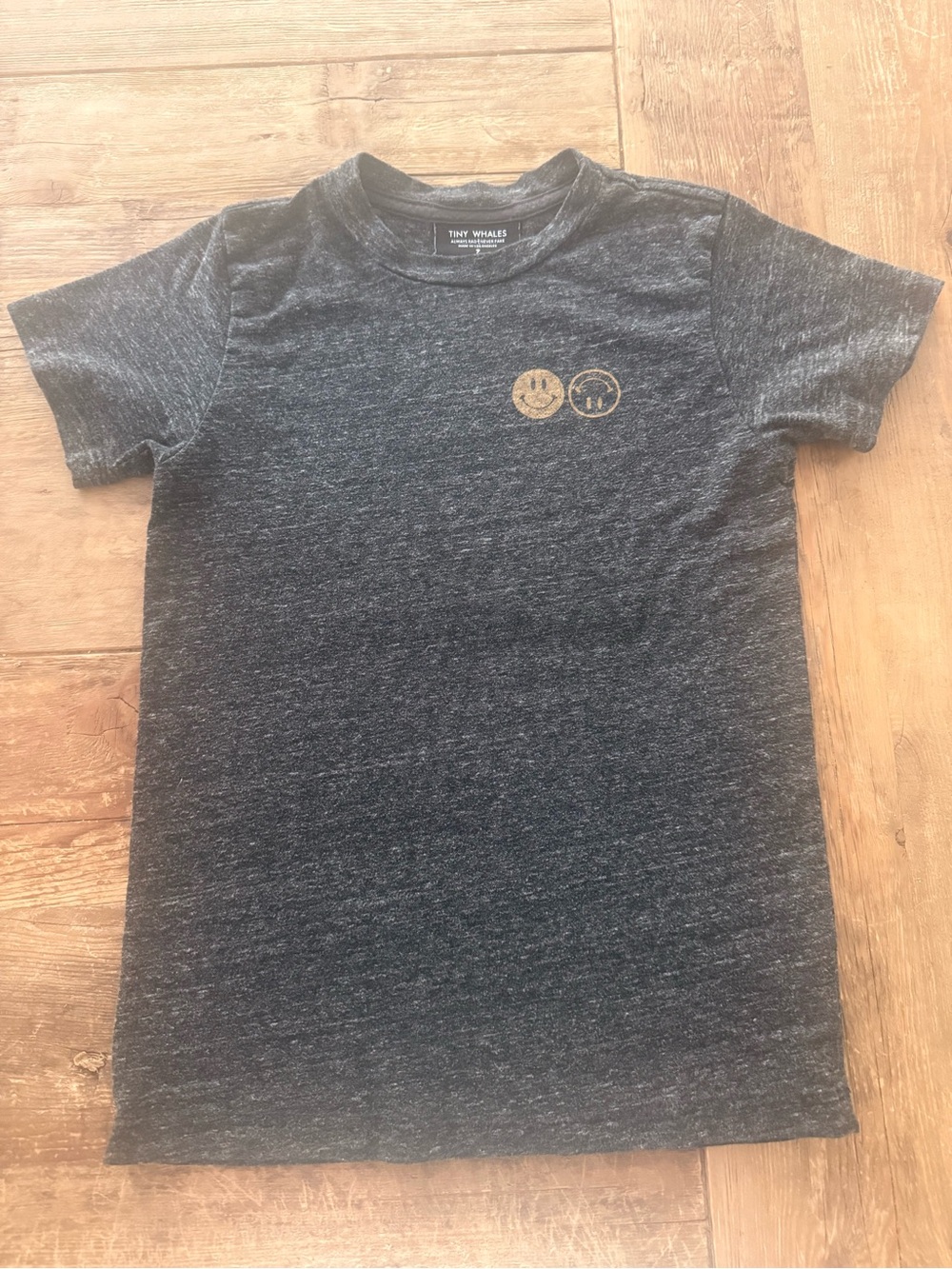 Kids' Heather Grey Tiny Whales Smile Graphic Tee